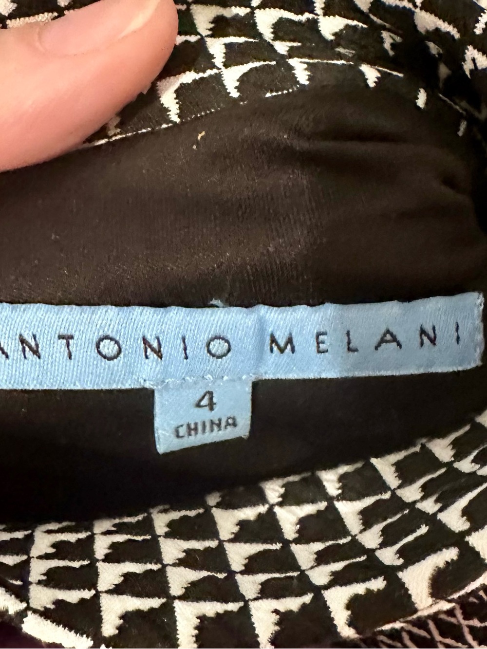Antonio Melani Geometric Fit & Flare Dress – Size 4 Monochrome Quiet Luxury - Picture 9 of 11